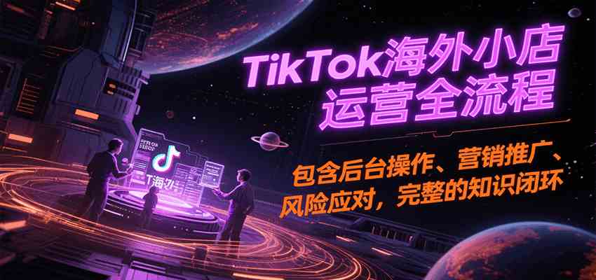 TikTok海外小店运营全流程，包含后台操作、营销推广、风险应对，完整的知识闭环|云雀资源分享