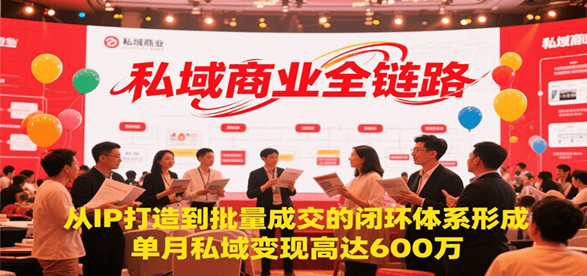 私域商业全链路，从IP打造到批量成交的闭环体系形成，单月私域变现600万|云雀资源分享