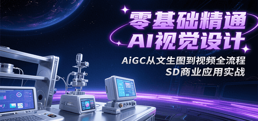 零基础精通AI视觉设计，AiGC从文生图到视频全流程，SD商业应用实战|云雀资源分享