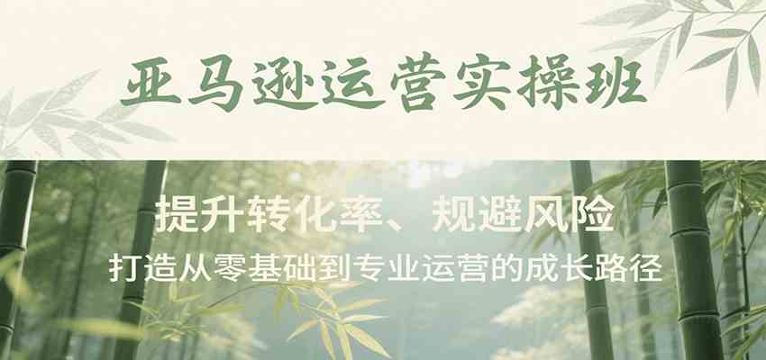 亚马逊运营实操班，提升转化率、规避风险，打造从零基础到专业运营的成长路径|云雀资源分享