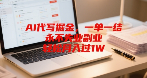 AI代写掘金，一单一结，永不失业副业，轻松月入过1W|云雀资源分享