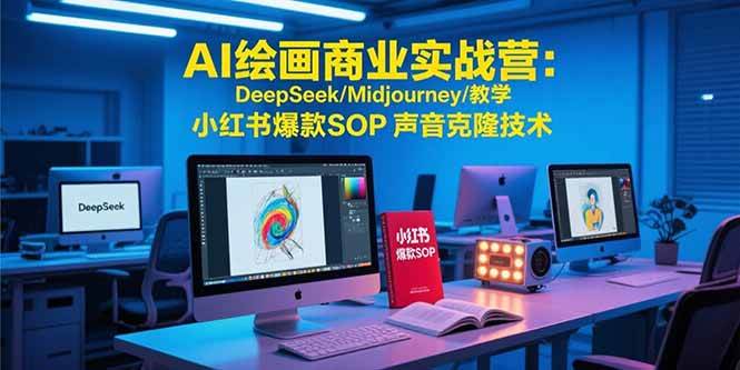 AI绘画商业实战营：DeepSeek/Midjourney/教学 小红书爆款SOP 声音克隆技术|云雀资源分享