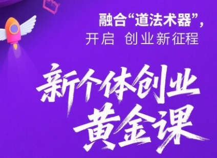 新个体创业黄金课：道法术器四维抢占2025红利|云雀资源分享