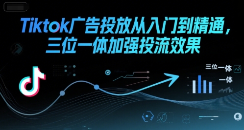 Tiktok广告投放从入门到精通，三位一体加强投流效果|云雀资源分享