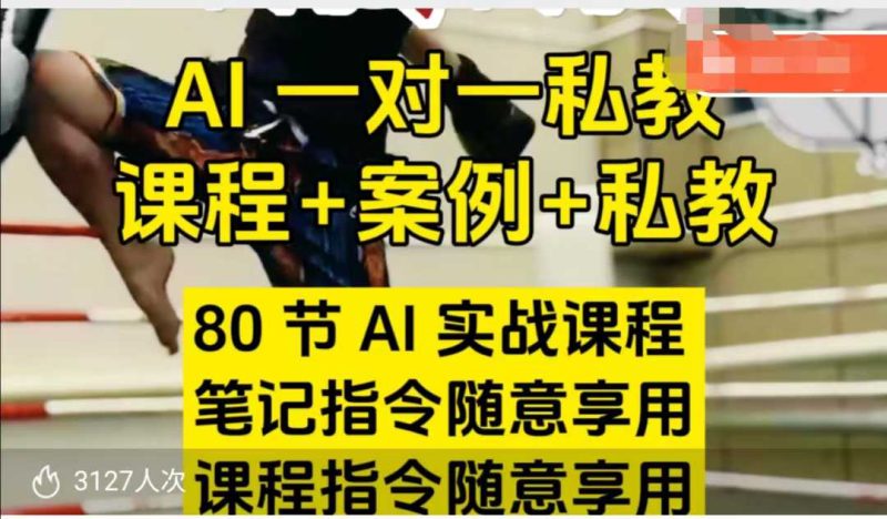 AI指令实战课，课程+案例，80节AI实战课程，笔记指令随意享用，课程指令随意享用（更新7月）|云雀资源分享