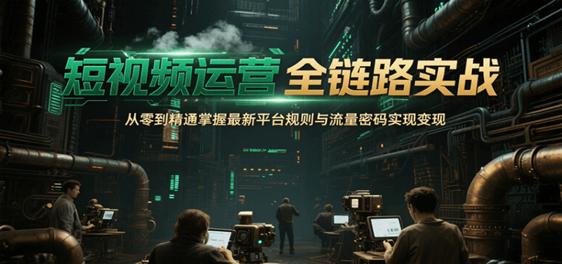 短视频运营全链路实战,从零到精通掌握最新平台规则与流量密码实现变现|云雀资源分享
