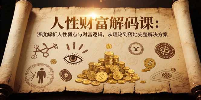人性财富解码课6.0：深度解析人性弱点与财富逻辑，理论到落地完整解决方案|云雀资源分享