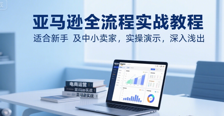 亚马逊全流程实战教程，适合新手及中小卖家，实操演示，深入浅出|云雀资源分享