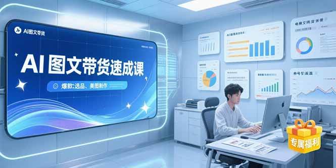AI图文带货速成课，养号引流秘籍，爆款选品策略，美图制作全流程|云雀资源分享