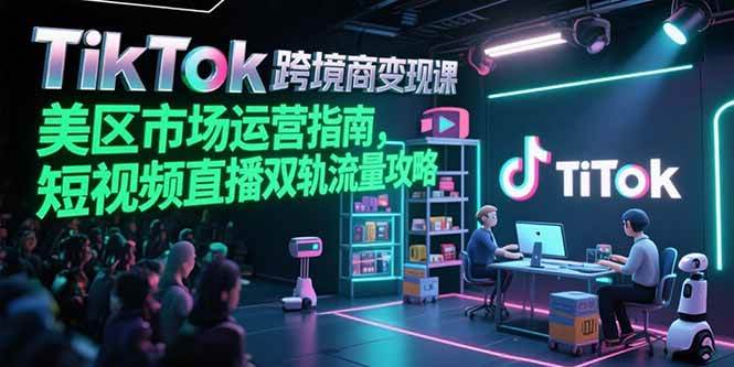 图片[1]-TikTok跨境电商变现课，美区市场运营指南，短视频直播双轨流量攻略