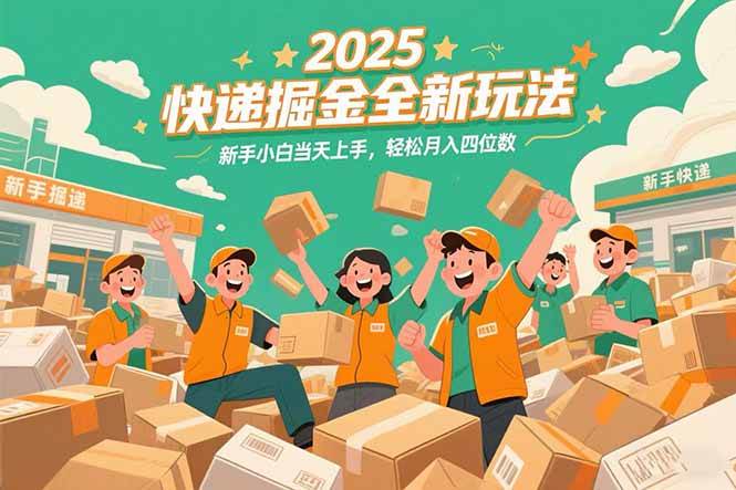 图片[1]-2025快递掘金全新玩法，新手小白当天上手，轻松月入四位数！