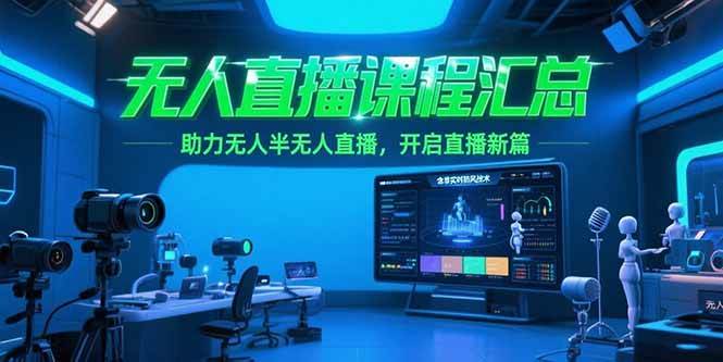 图片[1]-无人直播课程汇总，含非实时防风技术，助力无人半无人直播，开启直播新篇