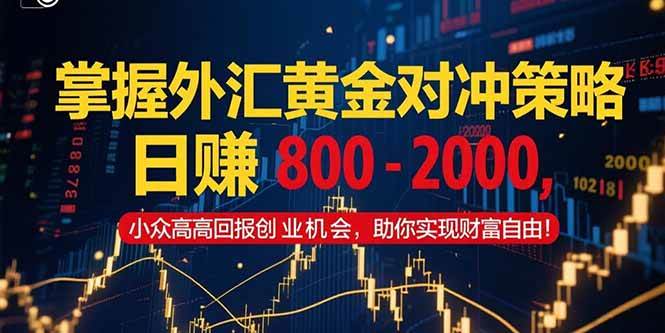 图片[1]-掌握外汇黄金对冲策略，日赚 800 – 2000，小众高回报创业机会，助你实…