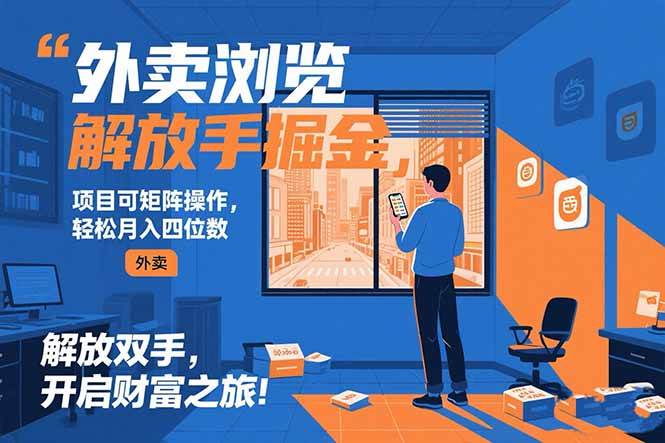 图片[1]-外卖浏览掘金项目 可矩阵操作 轻松日入500+