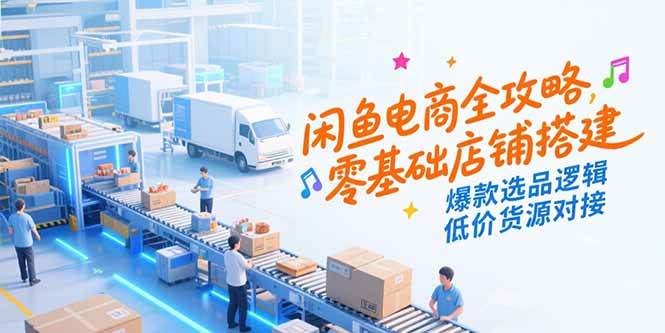 图片[1]-闲鱼电商全攻略，零基础店铺搭建，爆款选品逻辑，低价货源对接
