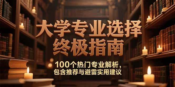 图片[1]-付费文：大学专业选择终极指南,100个热门专业解析,包含推荐与避雷实用建议