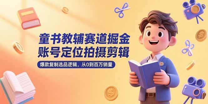 图片[1]-童书教辅赛道掘金，账号定位拍摄剪辑，爆款复制选品逻辑，从0到百万销量