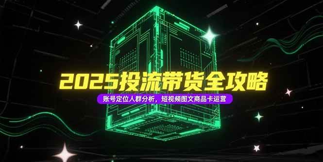 图片[1]-2025投流带货全攻略，账号定位人群分析，短视频图文商品卡运营