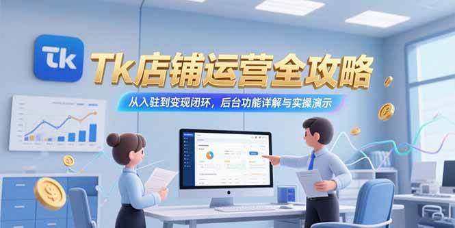 图片[1]-Tk店铺运营全攻略，从入驻到变现闭环，后台功能详解与实操演示