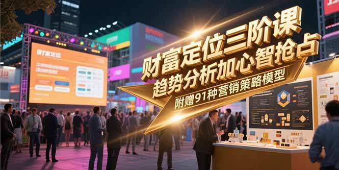 图片[1]-财富定位三阶课，趋势分析加心智抢占，附赠91种营销策略模型