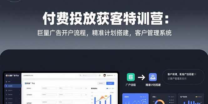 图片[1]-付费投放获客特训营：巨量广告开户流程，精准计划搭建，客户管理系统