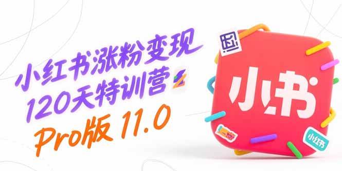 图片[1]-小红书涨粉变现120天特训营Pro版11.0：从0到1掌握平台运营,内容制作和变现