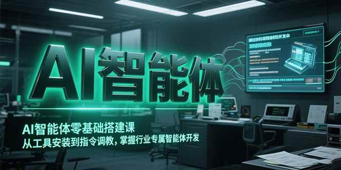 图片[1]-AI智能体零基础搭建课，从工具安装到指令调教，掌握行业专属智能体开发…