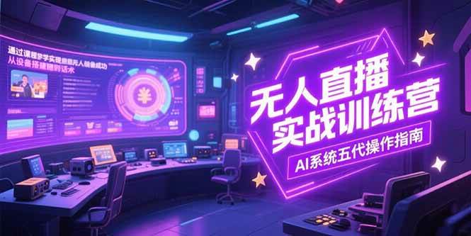图片[1]-无人直播实操训练营，从设备搭建到话术，AI系统五代操作指南(7月更新)