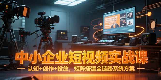 图片[1]-中小企业短视频实战课，认知+创作+投放，矩阵搭建全链路系统方案