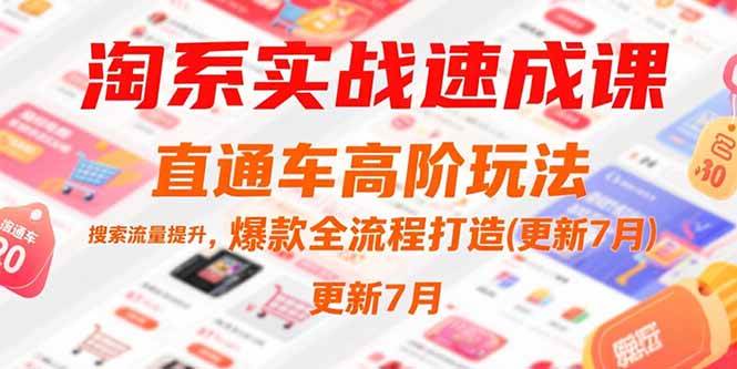 图片[1]-淘系实战速成课，直通车高阶玩法，搜索流量提升，爆款全流程打造(更新7月)