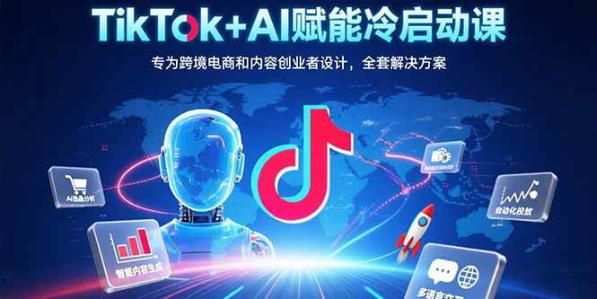 TikTok+AI赋能冷启动课：专为跨境电商和内容创业者设计，全套解决方案|云雀资源分享
