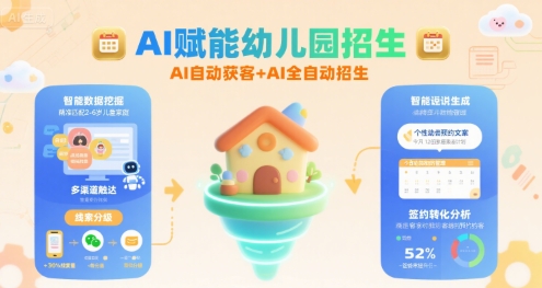 AI赋能幼儿园招生，AI自动获客+AI全自动招生|云雀资源分享