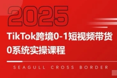 TikTok跨境0-1短视频带货，系统拆解TikTok跨境带货全链路，实现跨境可持续盈利|云雀资源分享