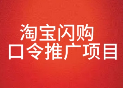 淘宝闪购口令推广项目，收益可观，一部手机，一个抖音号即可操作|云雀资源分享