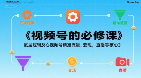 视频号的必修课，视频号的底层逻辑及核心视频号精准流量，变现，直播等核心|云雀资源分享