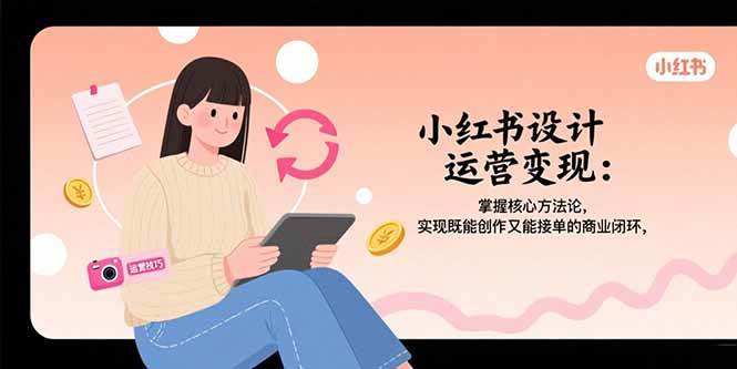 小红书设计运营变现：掌握核心方法论，实现既能创作又能接单的商业闭环|云雀资源分享