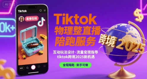 Tiktok物理整蛊直播陪跑服务-tiktok跨境2025|云雀资源分享