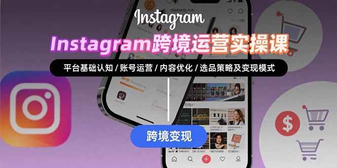 Instagram跨境运营实战：平台认知/账号运营/内容优化/选品策略及变现模式|云雀资源分享