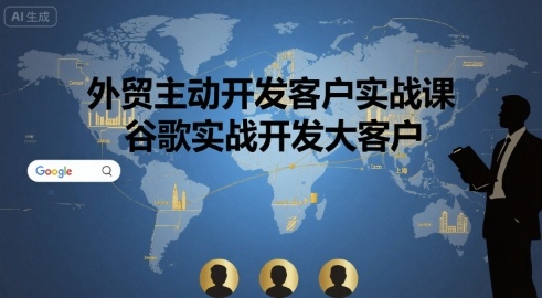 外贸主动开发客户实战课，谷歌实战开发大客户|云雀资源分享