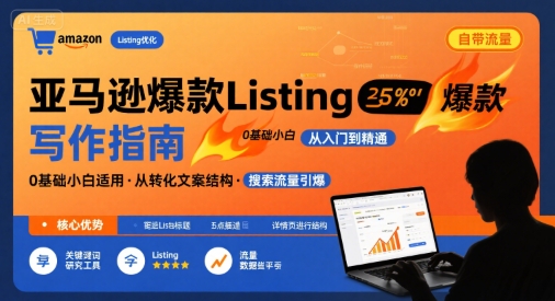 亚马逊爆款Listing写作方法，亚马逊0基础小白也能写爆款自带流量的Listing|云雀资源分享