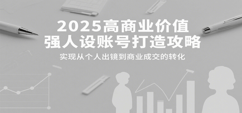 2025高商业价值强人设账号打造攻略,实现从个人出镜到商业成交的转化|云雀资源分享