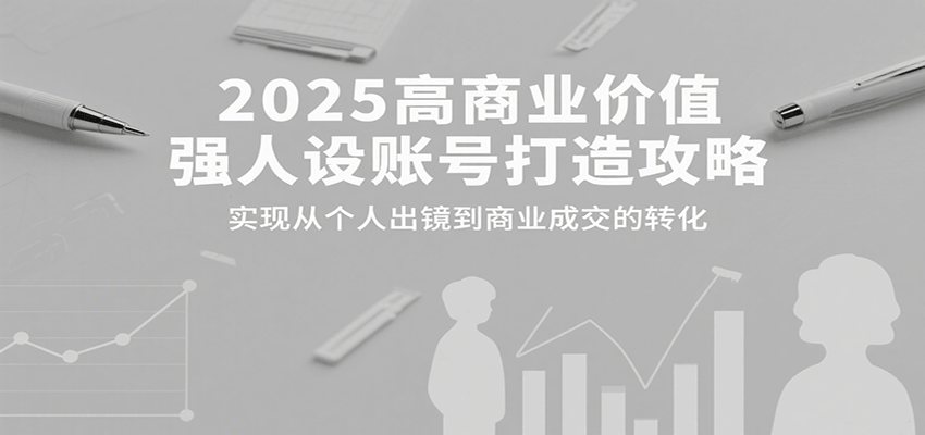 2025高商业价值强人设账号打造攻略，实现从个人出镜到商业成交的转化|云雀资源分享