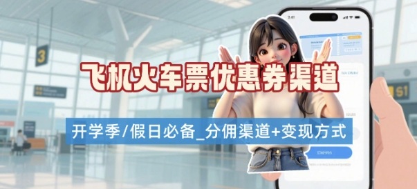 学生党必看！机票火车票优惠券申请渠道 + 项目打法，开学季节日速存|云雀资源分享