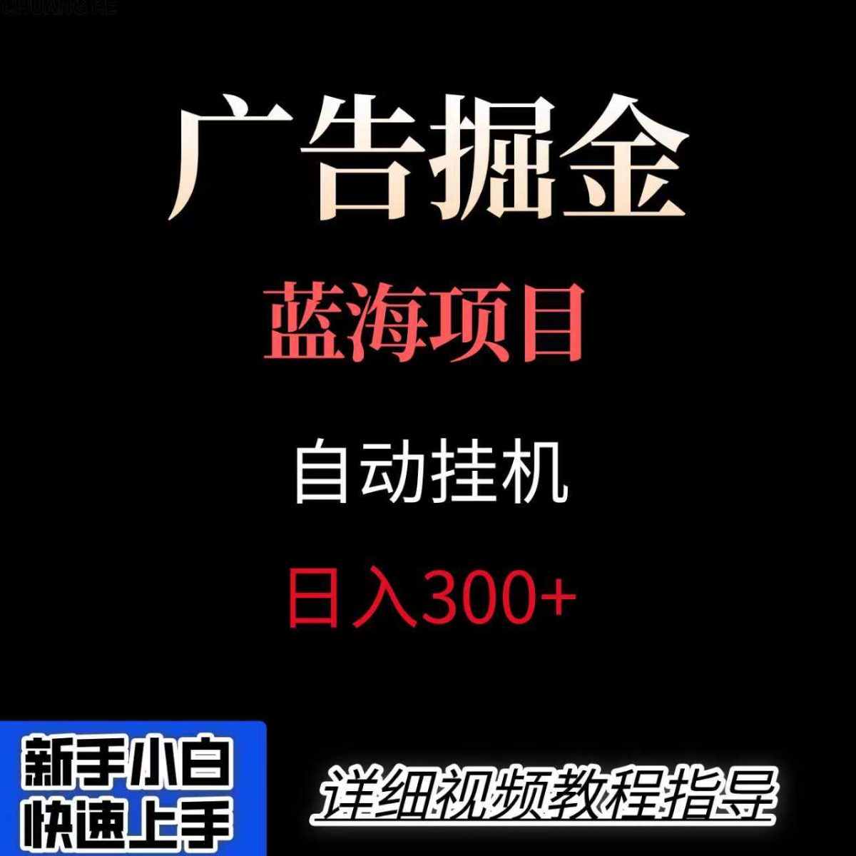 广告自动挂机掘金项目，小白轻松入手，迈出实现副业收入大于主业收入的一步|云雀资源分享