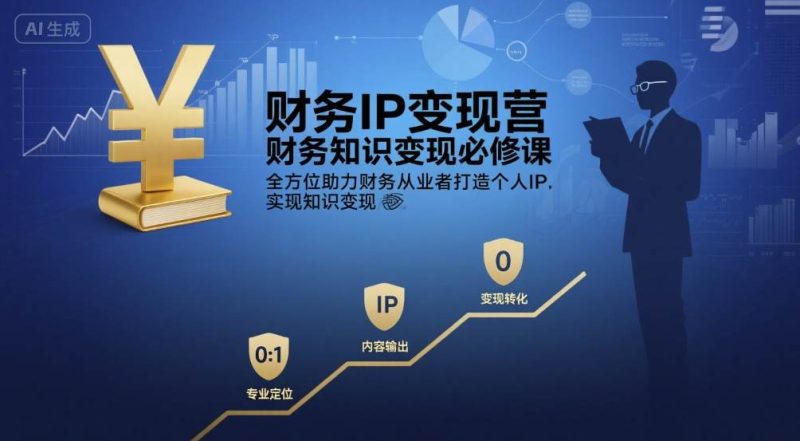 财务IP变现营,财务知识变现必修课,全方位助力财务从业者打造个人IP,实现知识变现|云雀资源分享