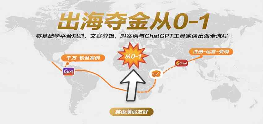 出海夺金从0-1：零基础学平台规则、文案剪辑，附案例与ChatGPT工具跑通出海全流程|云雀资源分享
