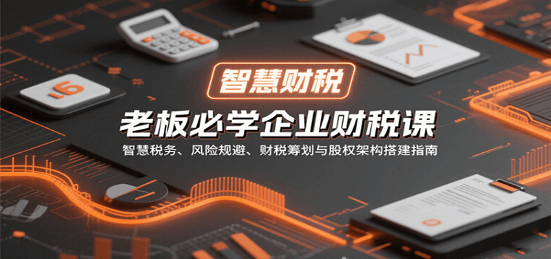 老板必学企业财税课:智慧税务、风险规避、财税筹划与股权架构搭建指南|云雀资源分享