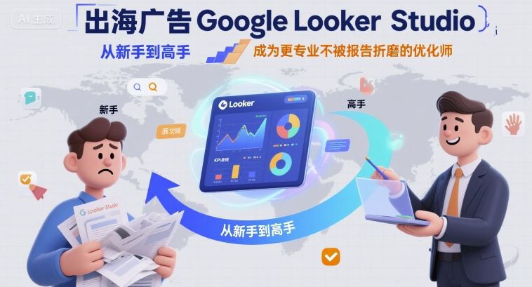出海广告Google Looker Studio从新手到高手，成为更专业不被报告折磨的优化师|云雀资源分享