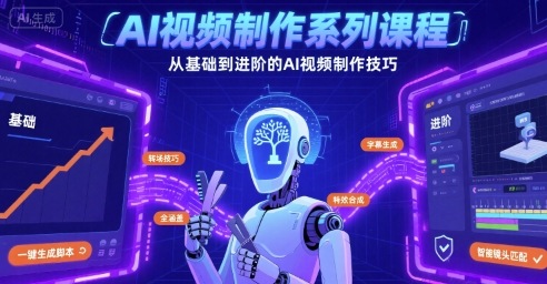 AI视频制作系列课程，从基础到进阶的AI视频制作技巧全涵盖|云雀资源分享