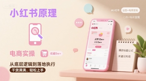 小红书原理以及详细实操流程，小红书电商教程|云雀资源分享